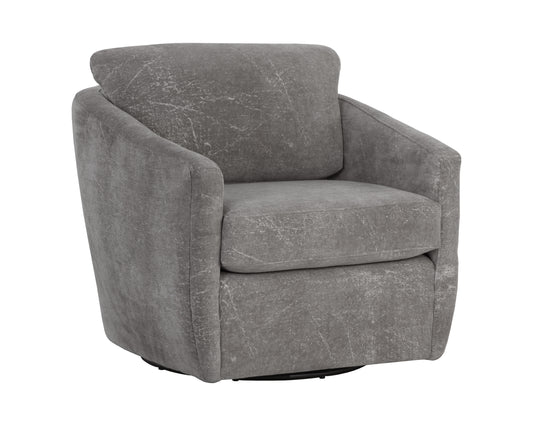 NAHLA IRINA SWIVEL LOUNGE CHAIR - NEPAL PEBBLE