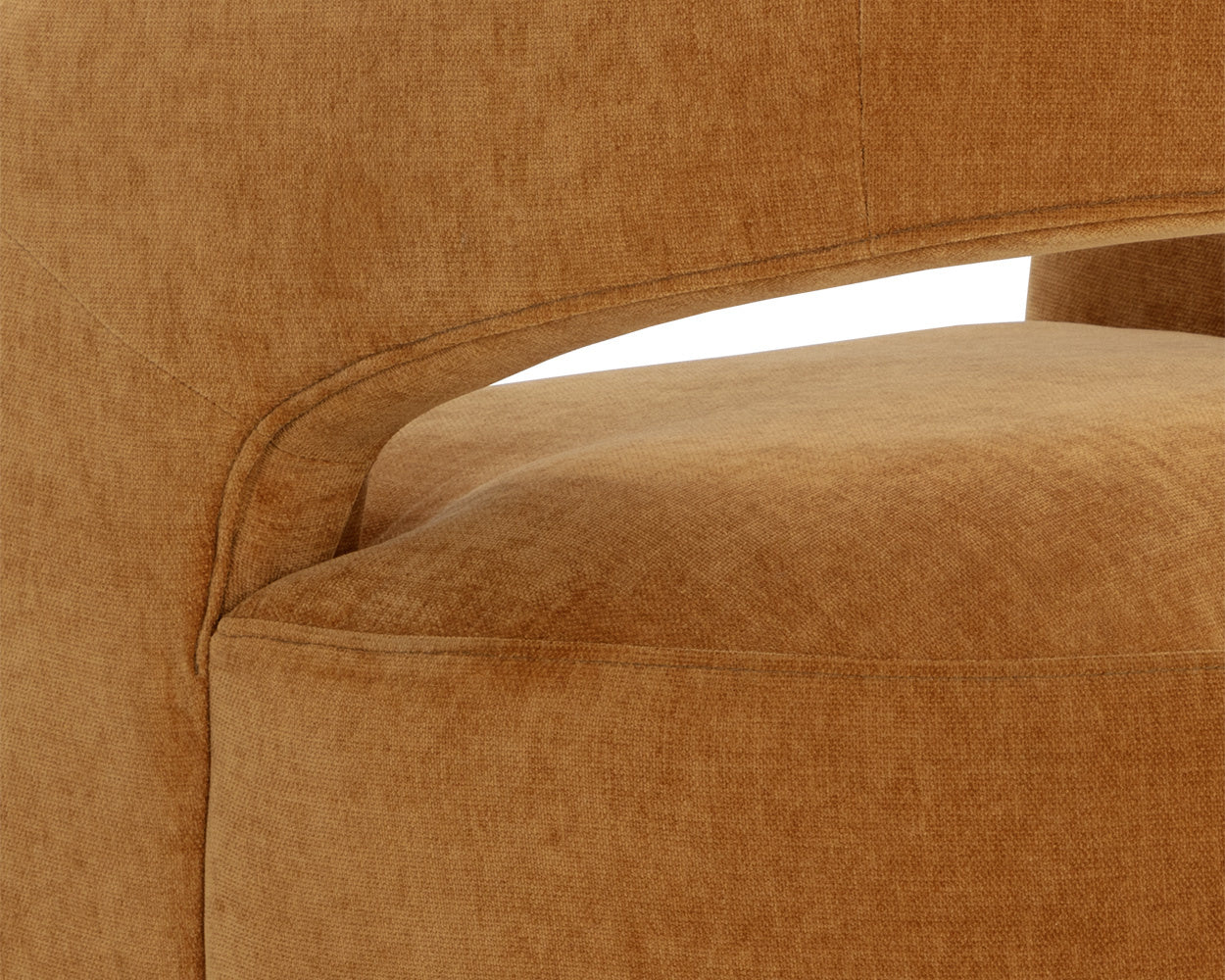 NAHLA LLORET WHEELED DINING ARMCHAIR - DANNY AMBER