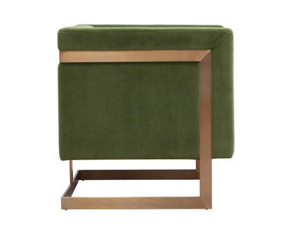NAHLA YVETTE ARMCHAIR - GOLD - MEG OLIVE
