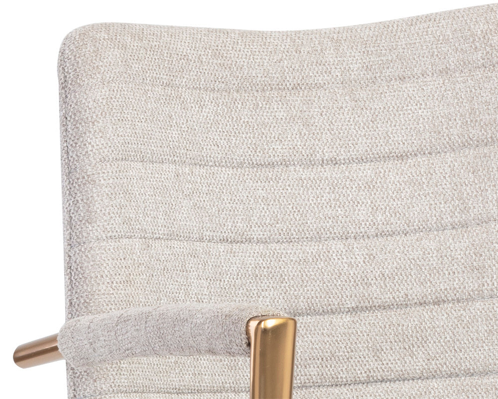 NAHLA ANDRES SWIVEL DINING ARMCHAIR - BELFAST HEATHER GREY
