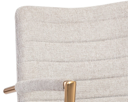 NAHLA ANDRES SWIVEL DINING ARMCHAIR - BELFAST HEATHER GREY