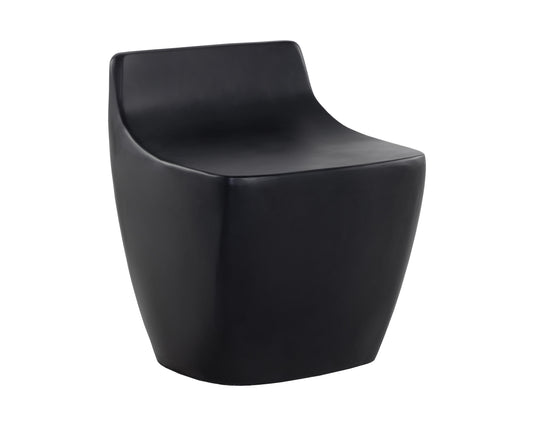 NAHLA LEDGER STOOL - BLACK