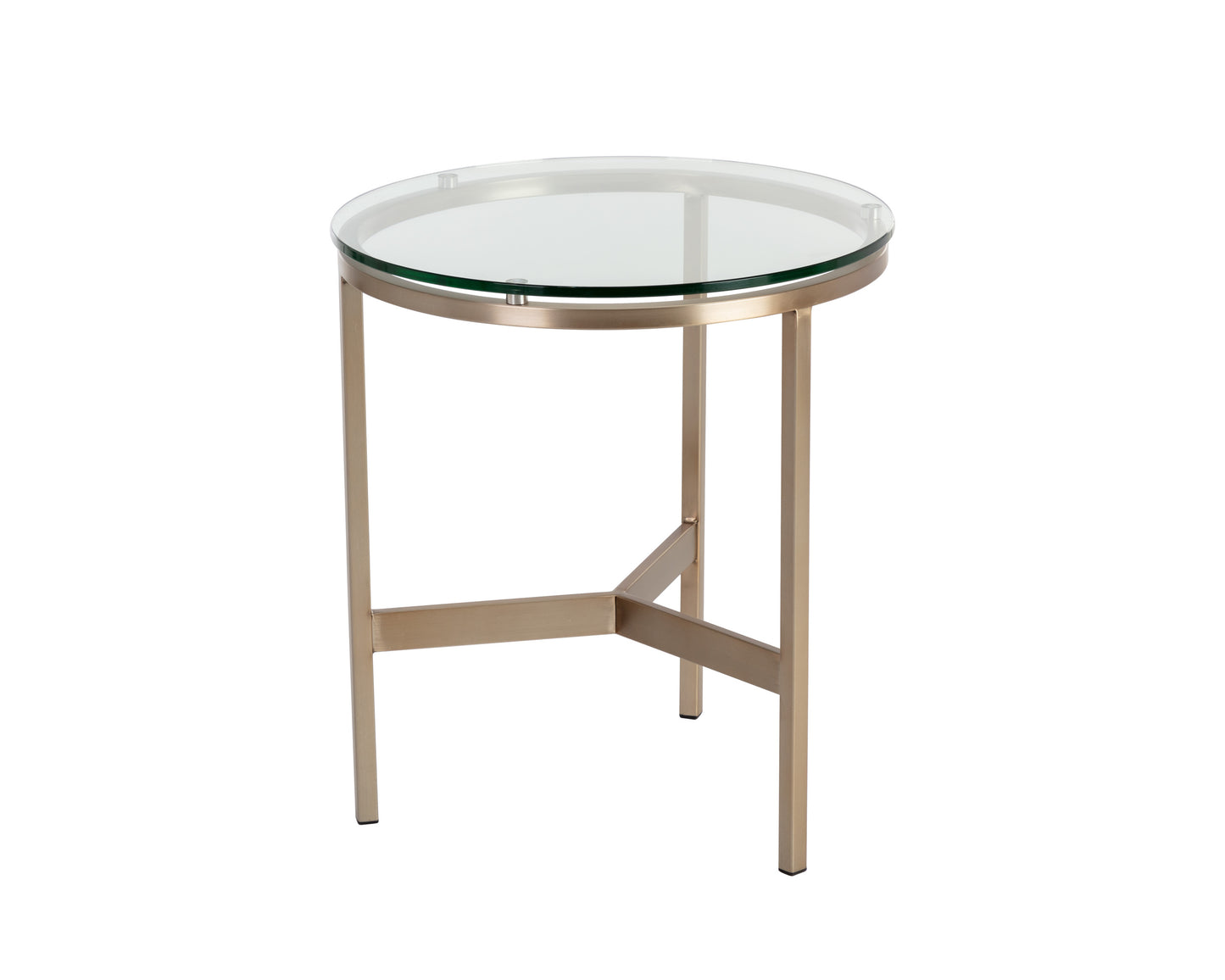 NAHLA FLATO END TABLE - ANTIQUE BRASS