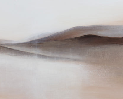 NAHLA DESERT SANDS - 72" X 30" - GOLD FLOATER FRAME