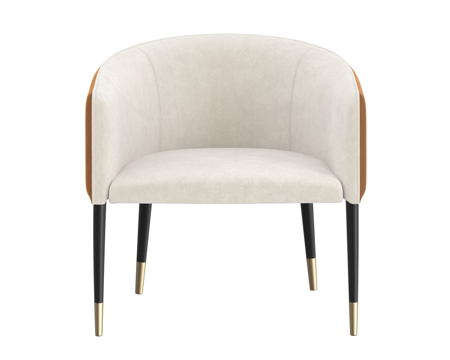 NAHLA ASHER LOUNGE CHAIR - MEG TAUPE / MEG GOLD