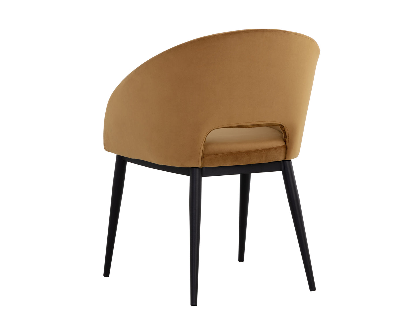 NAHLA THATCHER DINING ARMCHAIR - BLACK - GOLD SKY