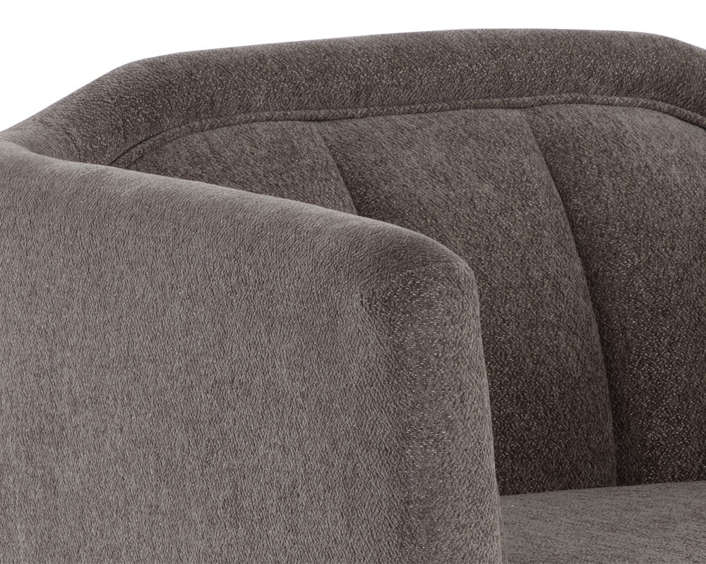 NAHLA BIRRIT SWIVEL ARMCHAIR - ALASKA HEDGEHOG BROWN