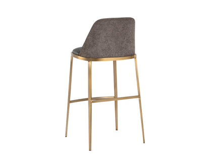 NAHLA DOVER BARSTOOL - BRAVO PORTABELLA / SPARROW GREY