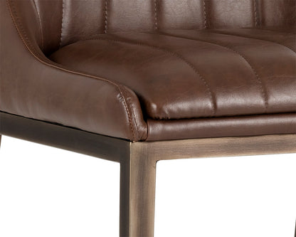 NAHLA HALDEN DINING CHAIR - VINTAGE COGNAC