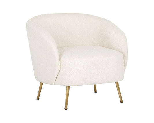 NAHLA CLEA LOUNGE CHAIR - ALTRO WHITE