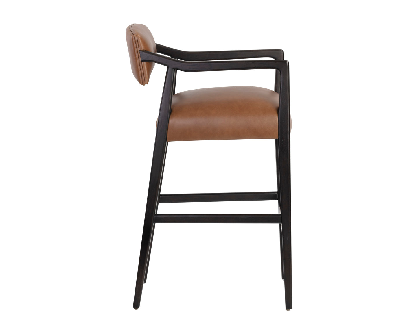NAHLA KEAGAN BARSTOOL - SHALIMAR TOBACCO LEATHER