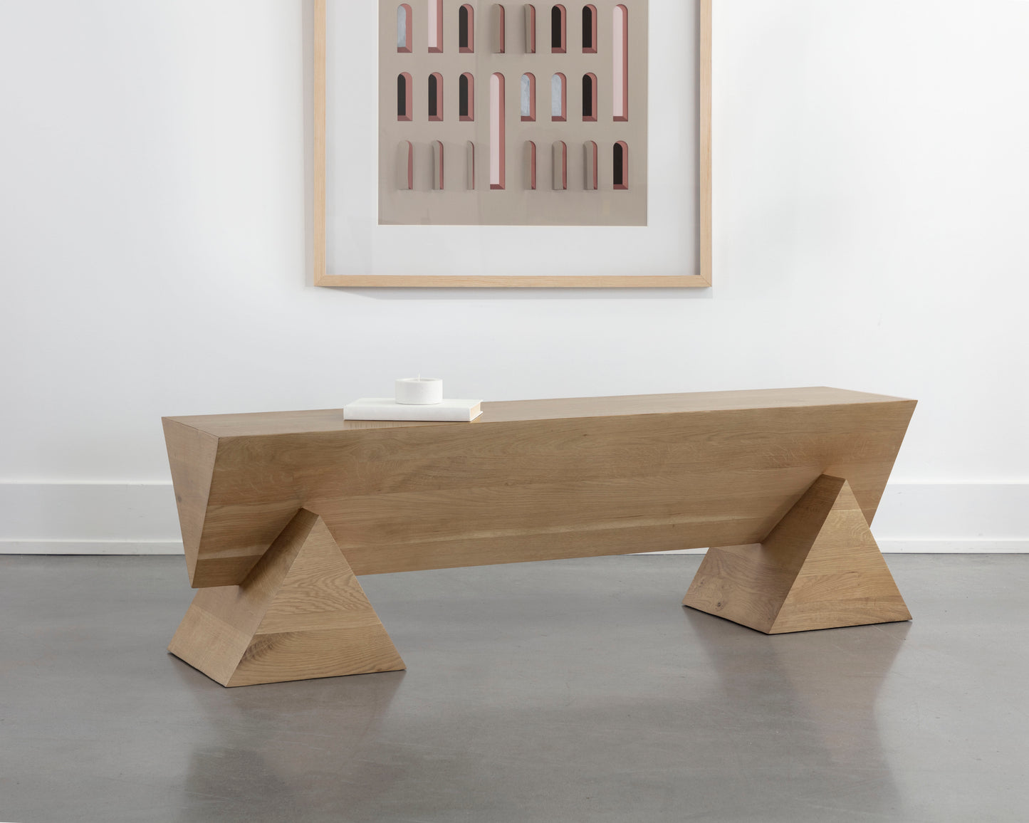 NAHLA GREGOR BENCH - RUSTIC OAK