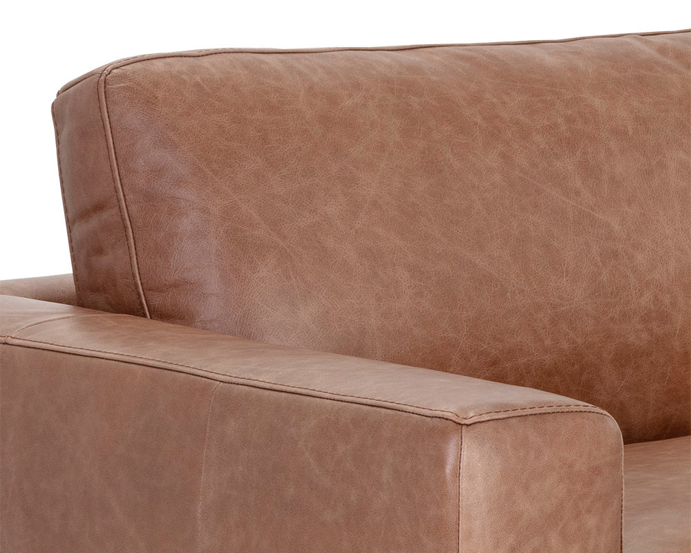 NAHLA BAYLOR SOFA - MARSEILLE CAMEL LEATHER