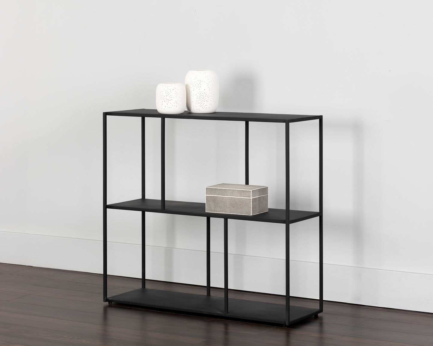 NAHLA EIFFEL LOW BOOKCASE - MEDIUM - BLACK