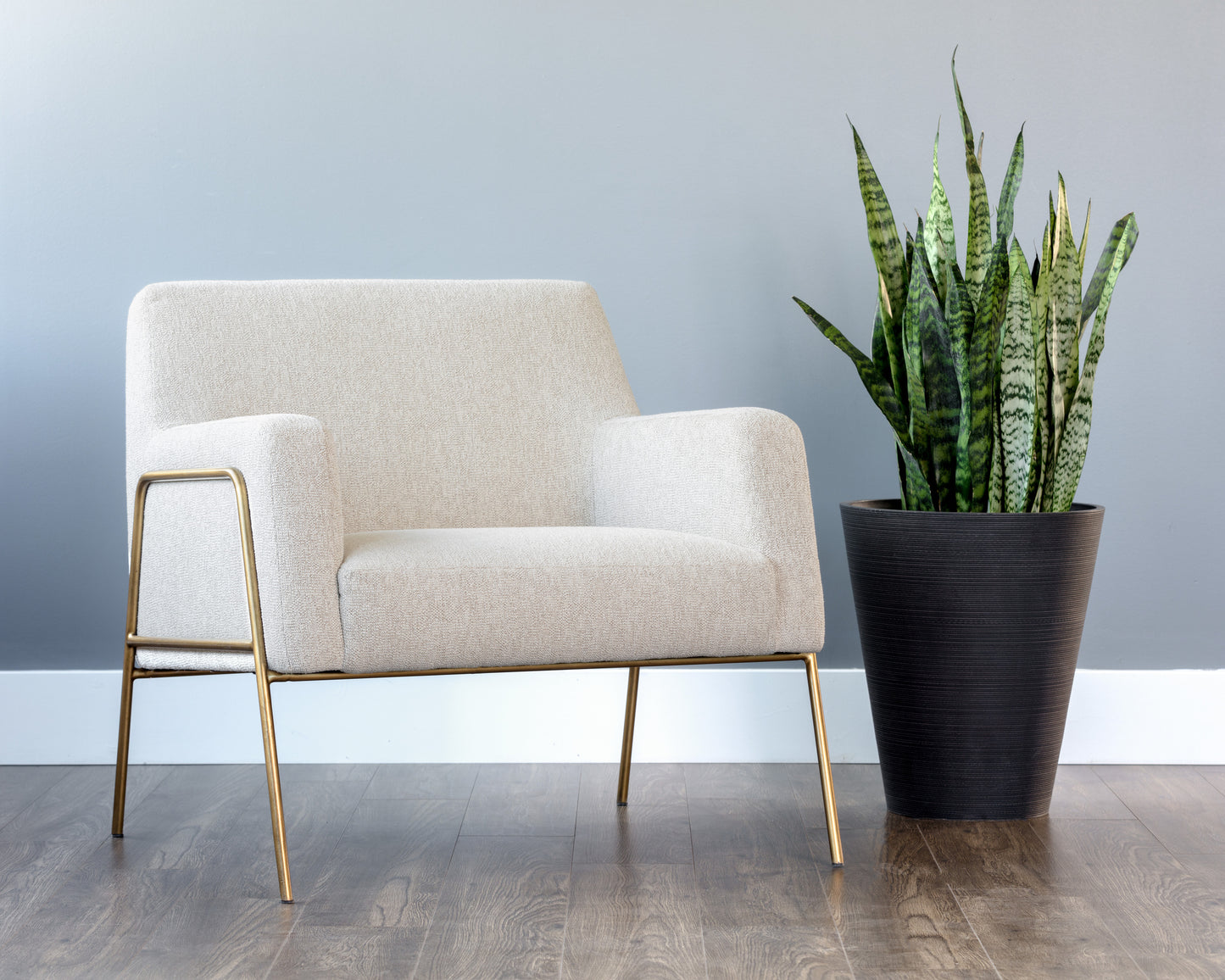 NAHLA CYBIL LOUNGE CHAIR - DOVE CREAM