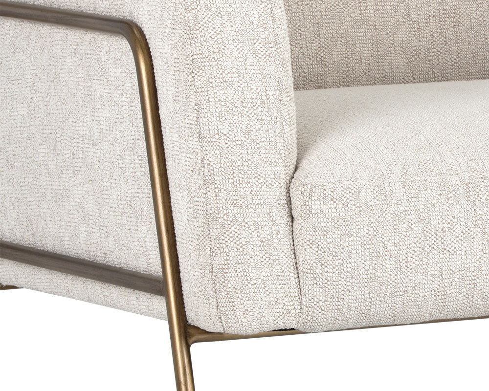 NAHLA CYBIL LOUNGE CHAIR - DOVE CREAM