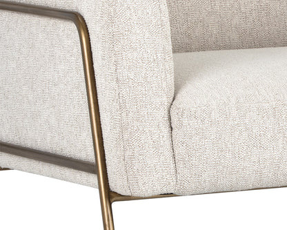NAHLA CYBIL LOUNGE CHAIR - DOVE CREAM