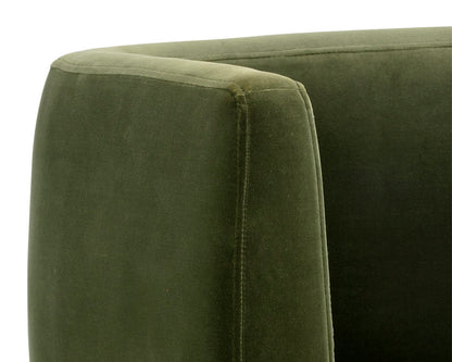 NAHLA GALA DINING ARMCHAIR - FOREST GREEN