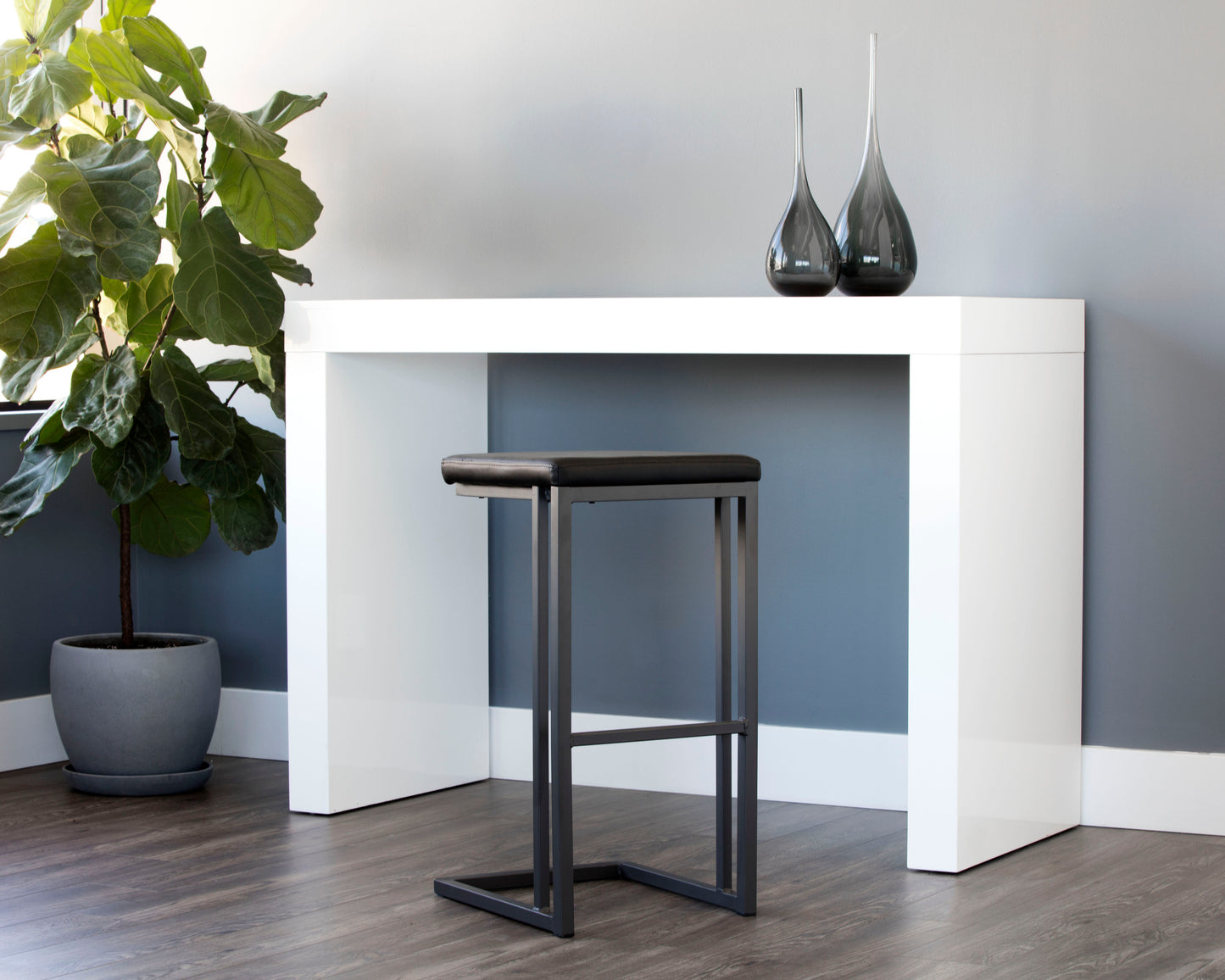 NAHLA BOONE BARSTOOL - GREY - ONYX
