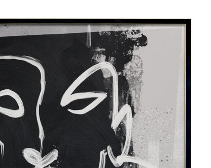NAHLA FACE TO FACE (SET OF 2) - 40" X 60" - BLACK FLOATER FRAME