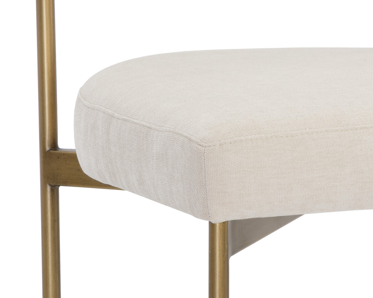 NAHLA SENECA DINING CHAIR - ANTIQUE BRASS - DANNY IVORY