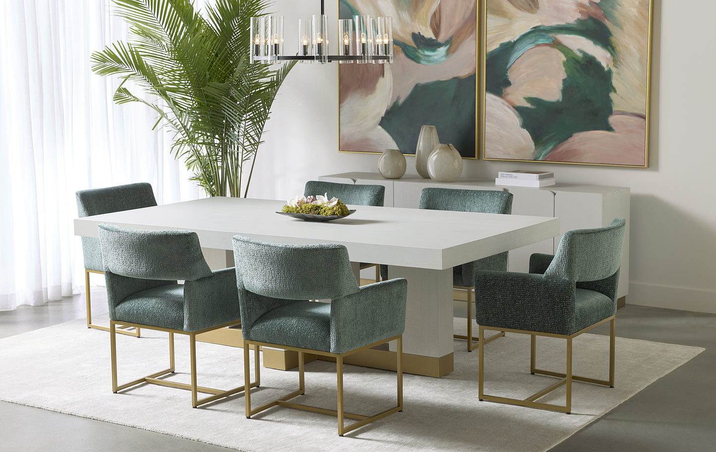 NAHLA GRECO DINING TABLE - GAUNTLET GREY - 94.5"