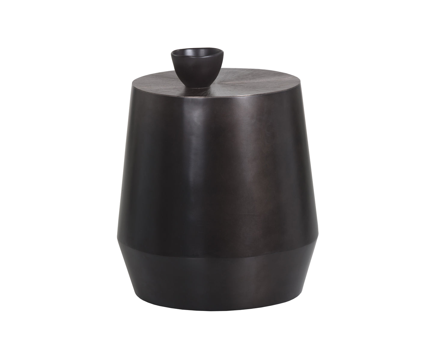 NAHLA CREED END TABLE - GUNMETAL