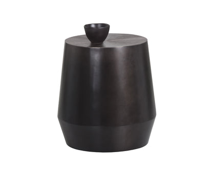 NAHLA CREED END TABLE - GUNMETAL