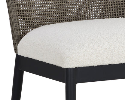 NAHLA CALANDRI DINING CHAIR - BLACK - LOUIS CREAM