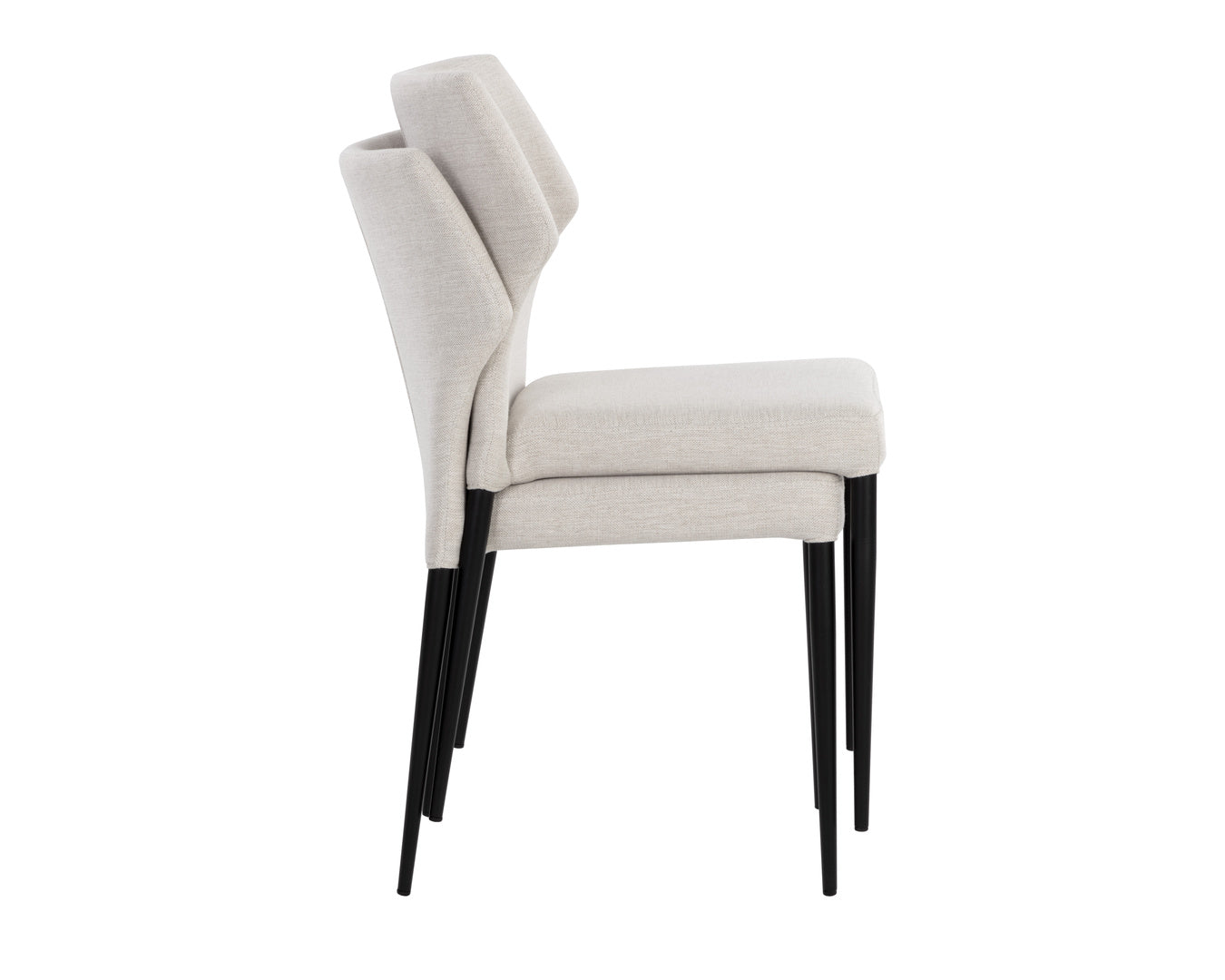 NAHLA JAMES STACKABLE DINING CHAIR - CITY BEIGE