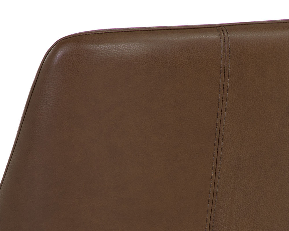 NAHLA JODY DINING CHAIR - MISSOURI MAHOGANY LEATHER