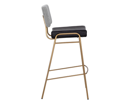 NAHLA BRINLEY BARSTOOL - GOLD - NIGHTFALL BLACK / CHACHA GREY