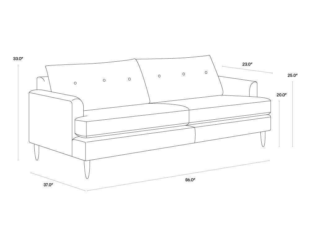 NAHLA LAUREL SOFA - LIV INDIGO