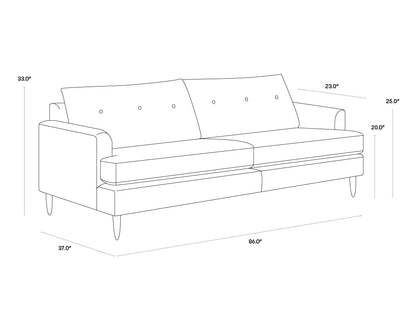 NAHLA LAUREL SOFA - LIV INDIGO