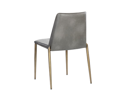 NAHLA RENEE STACKABLE DINING CHAIR - BELFAST HEATHER GREY / BRAVO METAL