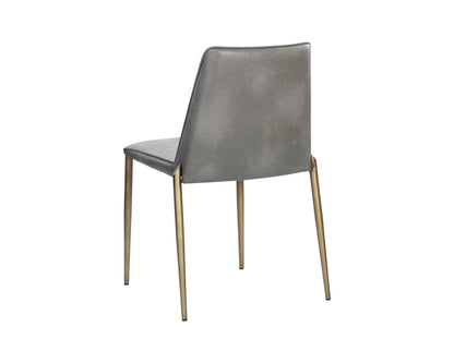NAHLA RENEE STACKABLE DINING CHAIR - BELFAST HEATHER GREY / BRAVO METAL