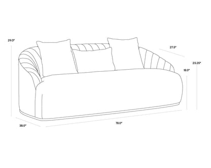 NAHLA ASTRID SOFA - MERLOT