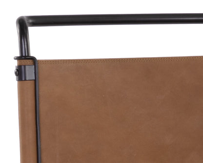 NAHLA CORRIGAN BARSTOOL - COGNAC LEATHER