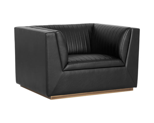 NAHLA BRADLEY ARMCHAIR - VINTAGE BLACK