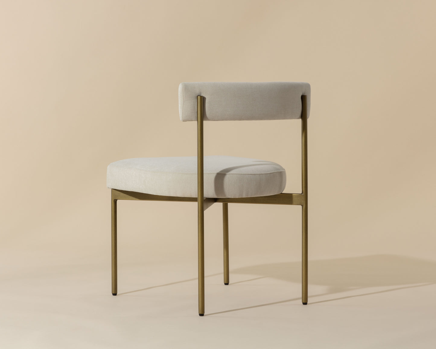NAHLA SENECA DINING CHAIR - ANTIQUE BRASS - DANNY IVORY