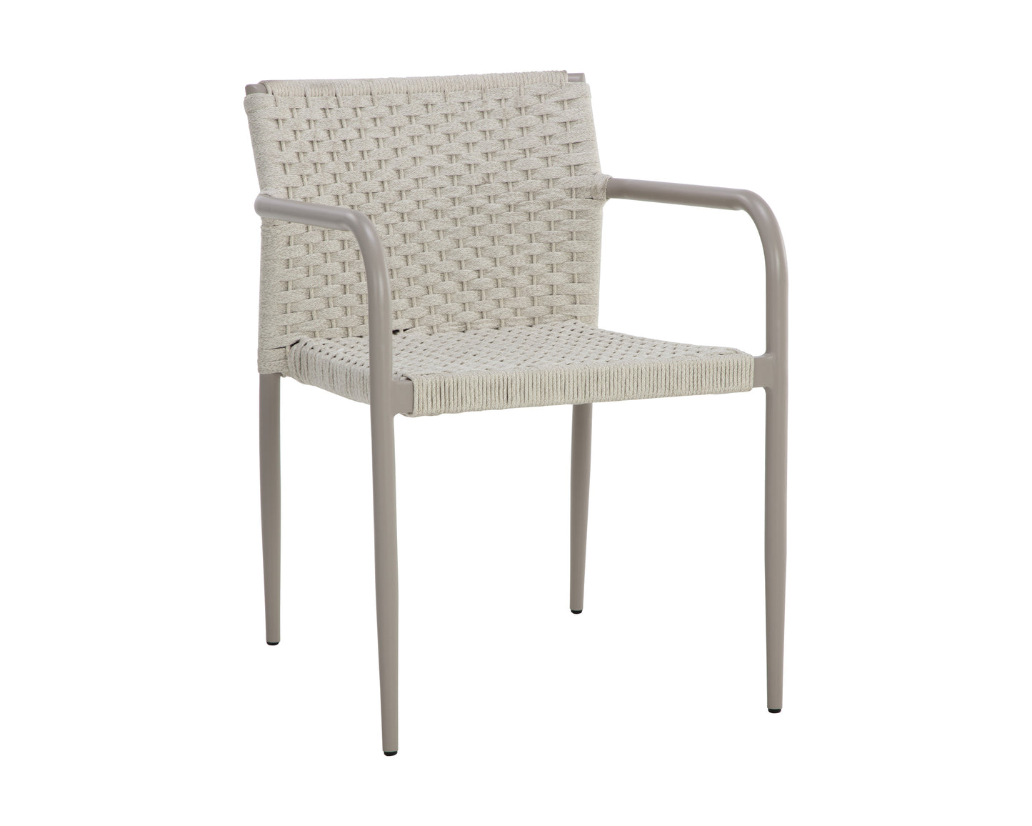 NAHLA CASELLA STACKABLE DINING ARMCHAIR - GREIGE - CREAM