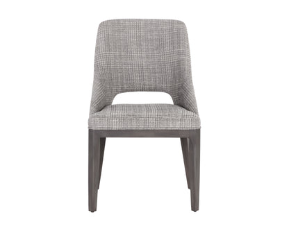 NAHLA ESTRADA DINING CHAIR - NAYA CHECK LIGHT GREY