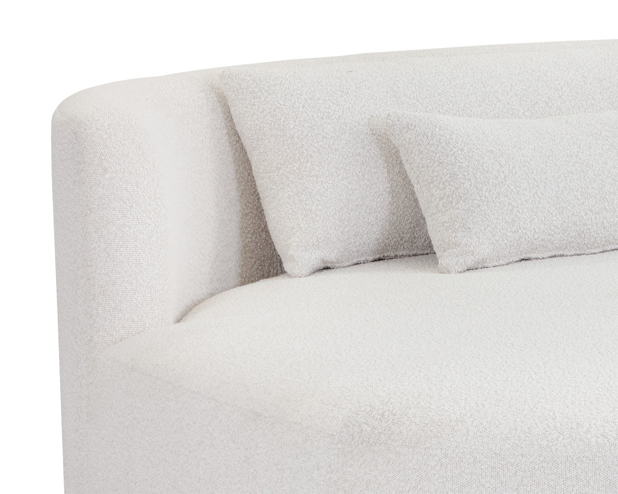 NAHLA LAKEN SOFA CHAISE - LAF - COPENHAGEN WHITE