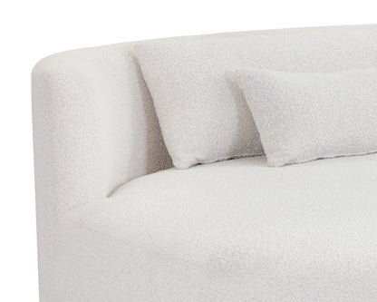 NAHLA LAKEN SOFA CHAISE - LAF - COPENHAGEN WHITE