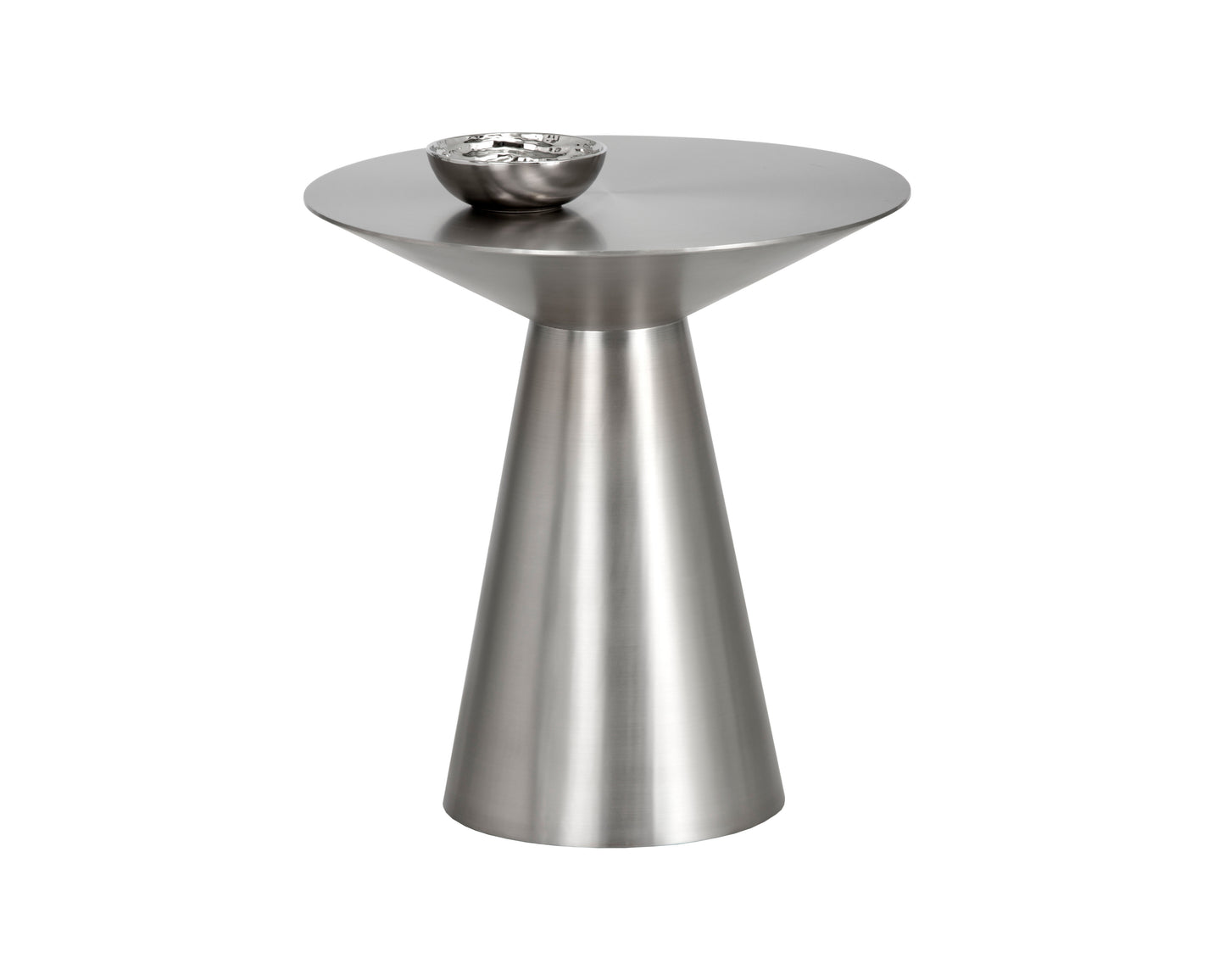NAHLA CARMEL END TABLE - STAINLESS STEEL