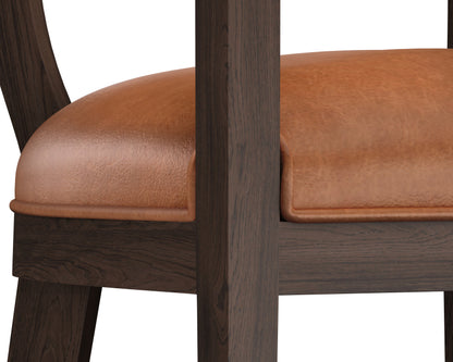NAHLA BRYLEA BARSTOOL - BROWN - SHALIMAR TOBACCO LEATHER