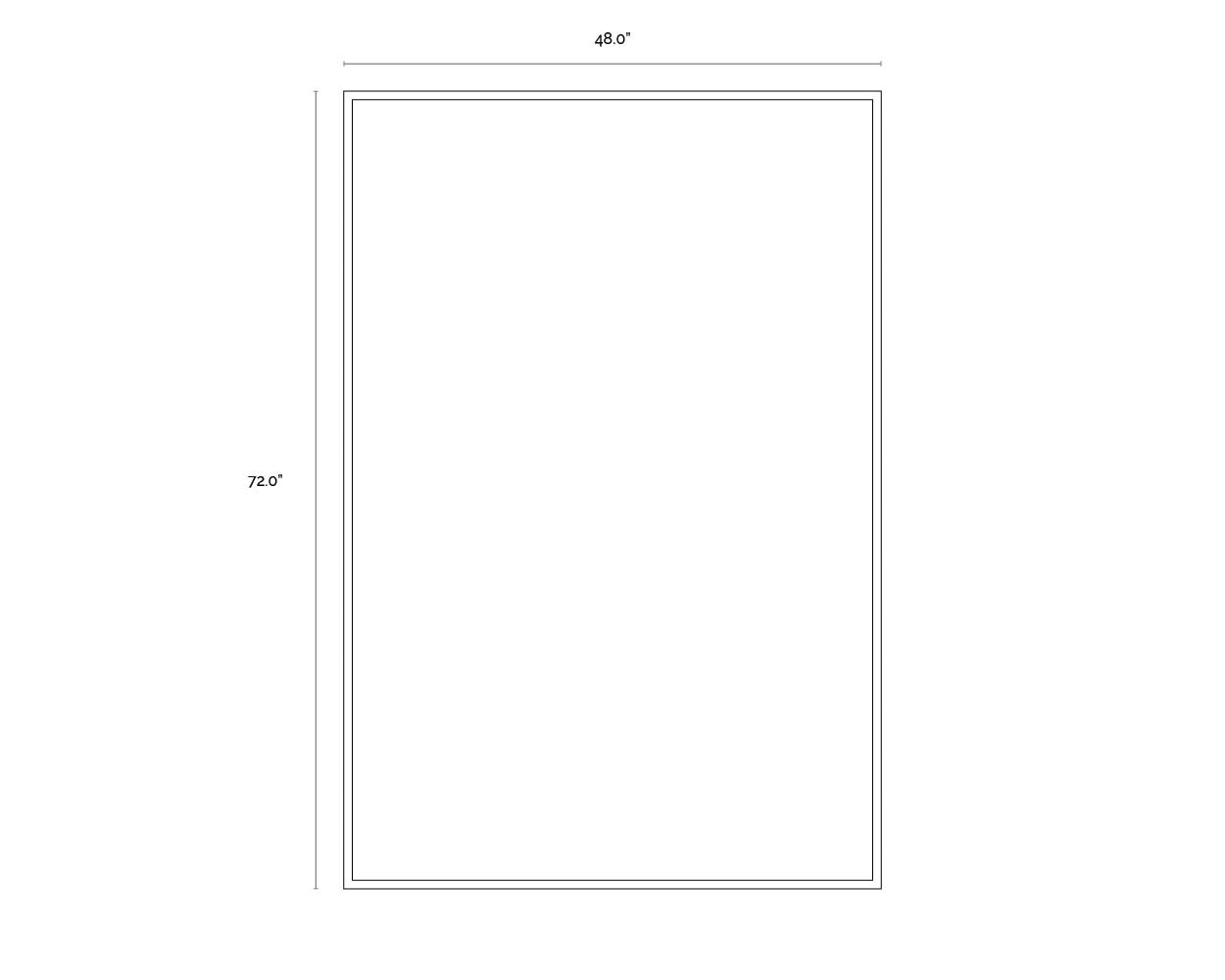 NAHLA COLONIAL REVIVAL - 48" X 72" - BLACK FLOATER FRAME