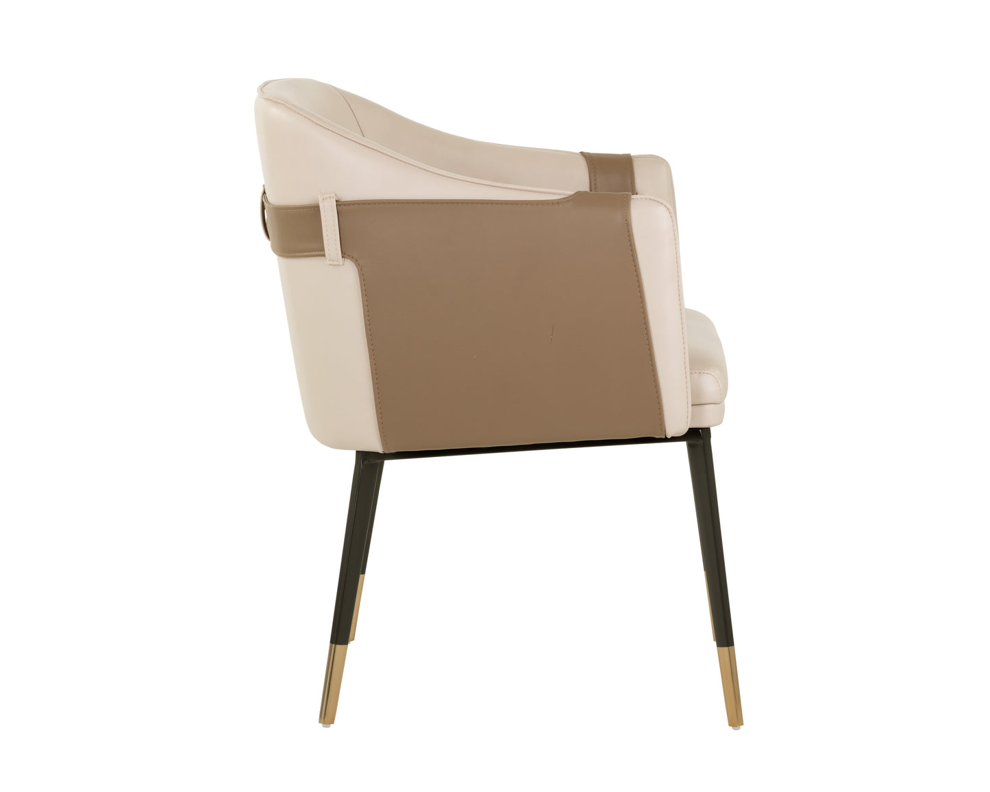 NAHLA CARTER DINING ARMCHAIR - NAPA BEIGE / NAPA TAN