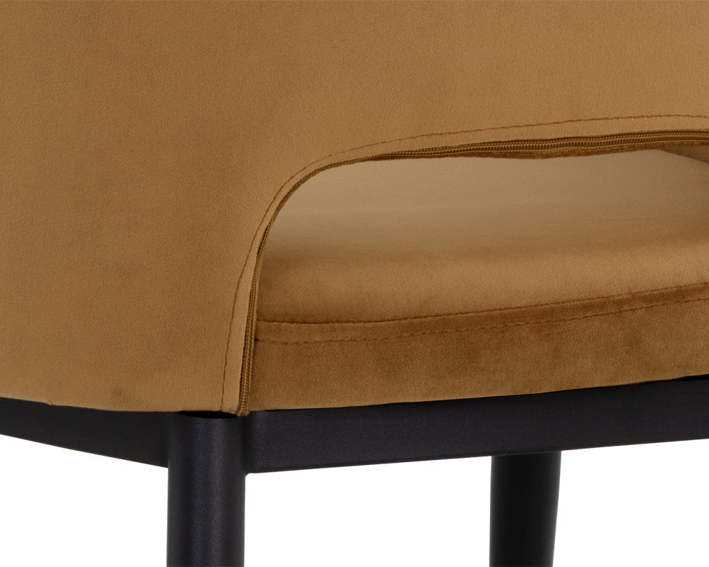 NAHLA THATCHER DINING ARMCHAIR - BLACK - GOLD SKY