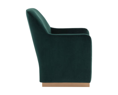 NAHLA JAIME LOUNGE CHAIR - MEG DARK EMERALD
